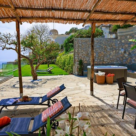 Villa Mimina - Exclusive Villa With Garden, Jacuzzi And Sea View Praiano Exteriér fotografie