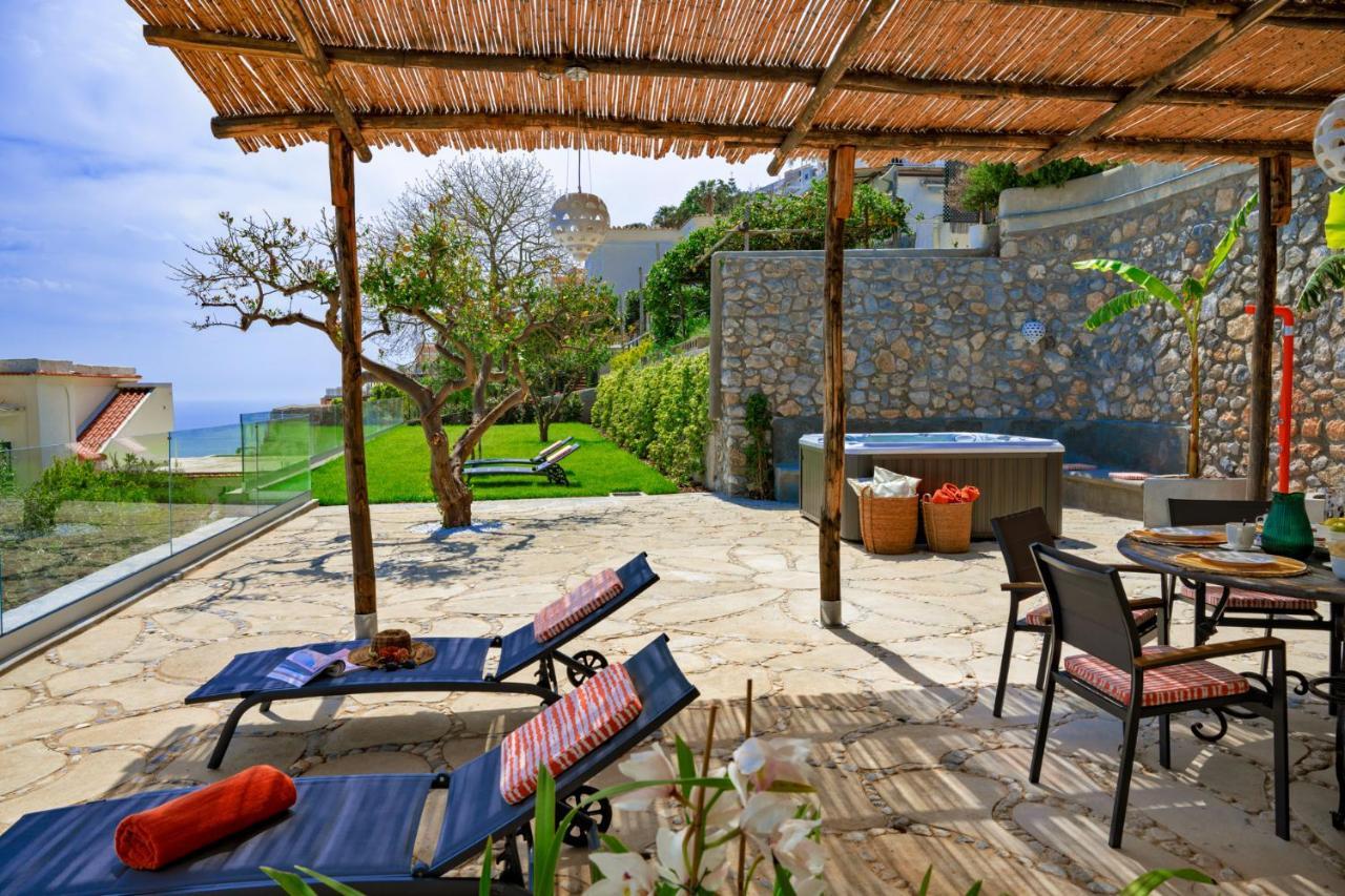 Villa Mimina - Exclusive Villa With Garden, Jacuzzi And Sea View Praiano Exteriér fotografie