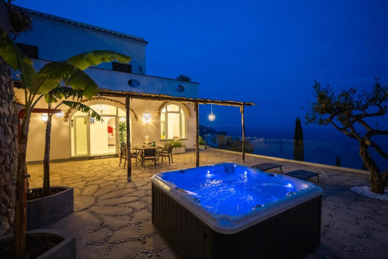 Villa Mimina - Exclusive Villa With Garden, Jacuzzi And Sea View Praiano Exteriér fotografie
