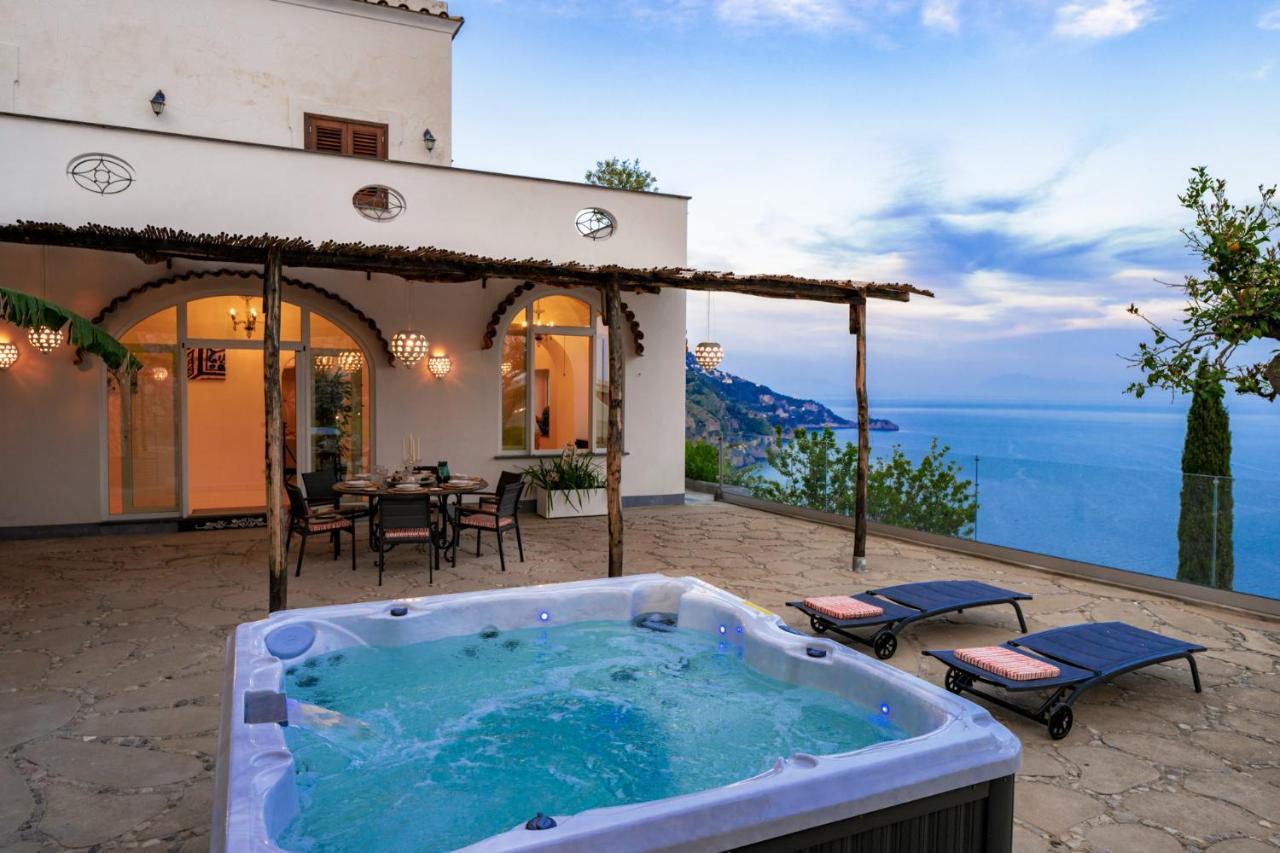 Villa Mimina - Exclusive Villa With Garden, Jacuzzi And Sea View Praiano Exteriér fotografie